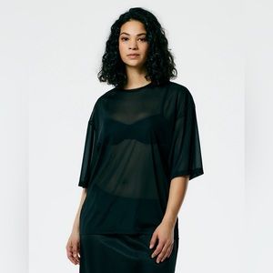 Tibi Sheer Gauze Easy T Shirt